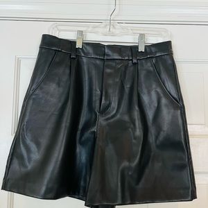 Banana Republic Faux leather black shorts size 8